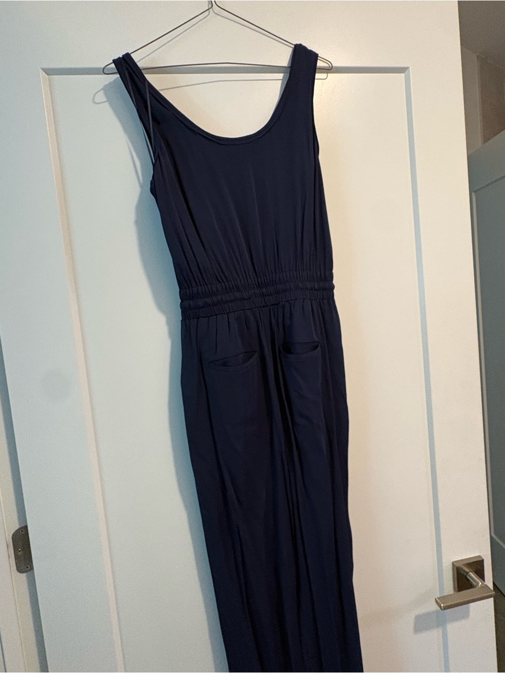 Reiss Navy Blue Sleeveless Jumpsuit